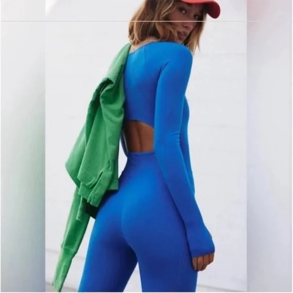 Free People Movement 
Good Karma Collection
Long sleeve onesie cutout 
NWT $118- - Picture 2 of 15